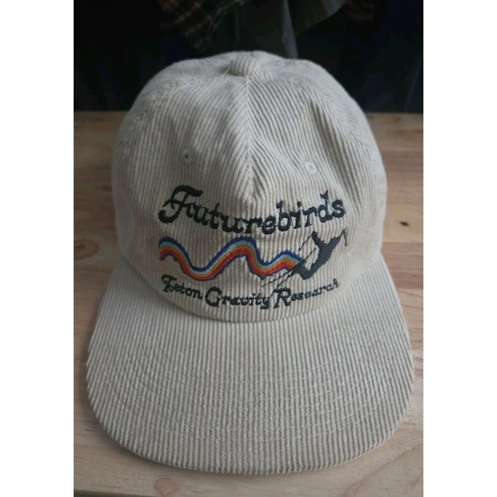 Futurebirds Teton Gravity Research Cream Corduroy Snapback Baseball Cap Hat